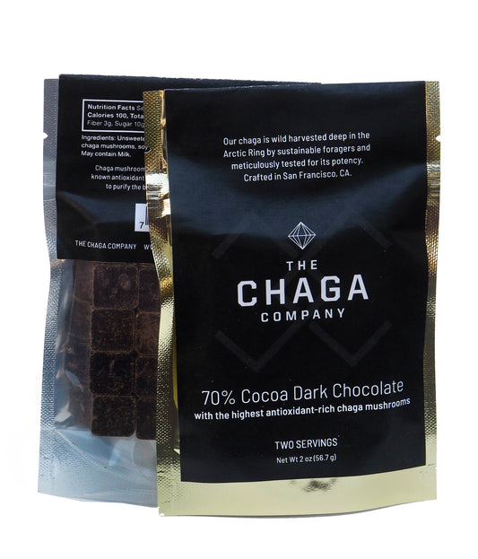 3 Pack - 70% Dark Chocolate Chaga Ingots