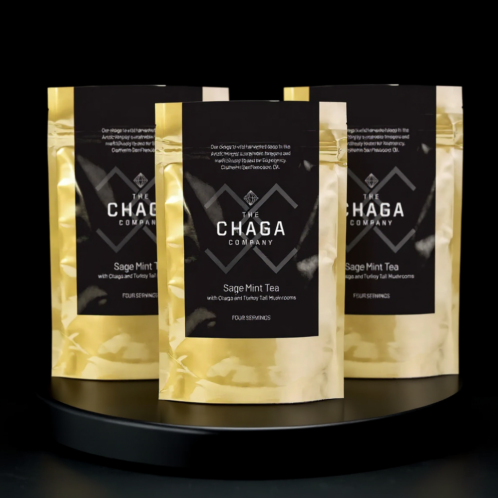 The Chaga Company 3 Pack - Sage Mint tea with Chaga and Turkey Tail ...