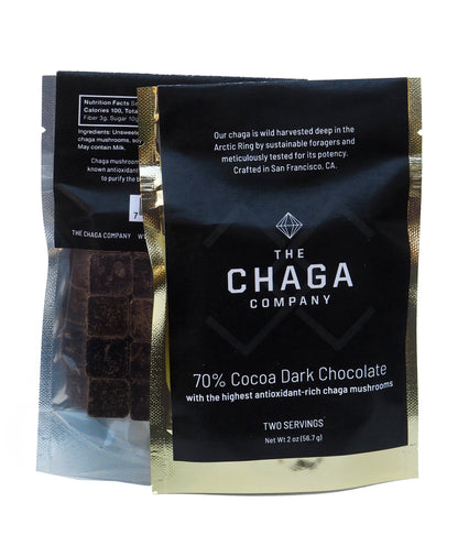 3 Pack - 70% Dark Chocolate Chaga Ingots